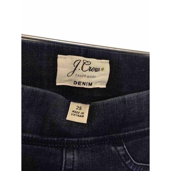J. Crew womens Pull On Denim Leggings size 25 Indigo Navy Toothpick Jeans 25x27 - Picture 5 of 7